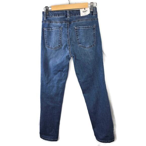 Oat New York Mid Rise Straight Ankle Blue Denim Jeans Size 4/27 NWT - Picture 3 of 7
